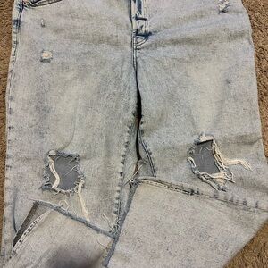 Distressed Light Blue Women's Jeans